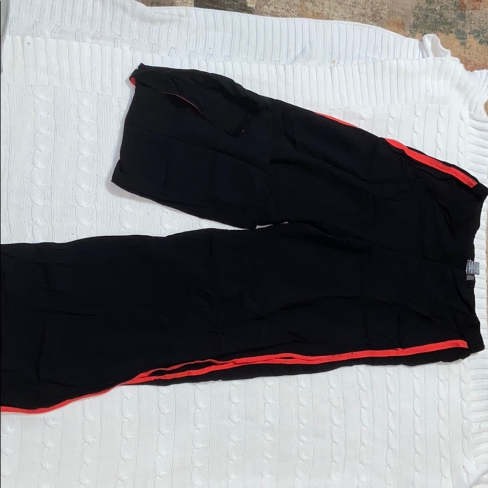 Flared pants with slit on the side